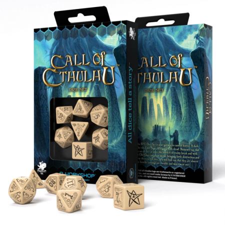 Call Of Cthulhu kauliukų rinkinys smėlio ir juodos spalvos